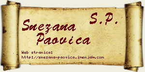 Snežana Paovica vizit kartica